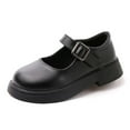 thumbnail image 1 of Big Fashion Spring Fall Seasons Casual Shoes Girls Thick Sole On Buckle Solid Color Clothing Black Size 9.5-10, 1 of 7