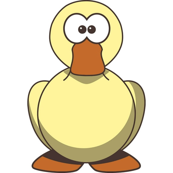 Big Fat Duck Ducks Rubber Duckies Wall Decals for Nursery Bedroom or Bathroom Animal Animals Children's Vinyls Design Kids Kid Vinyl Art Decor Decal Walls Sticker Rooms Size (20x12 inch)