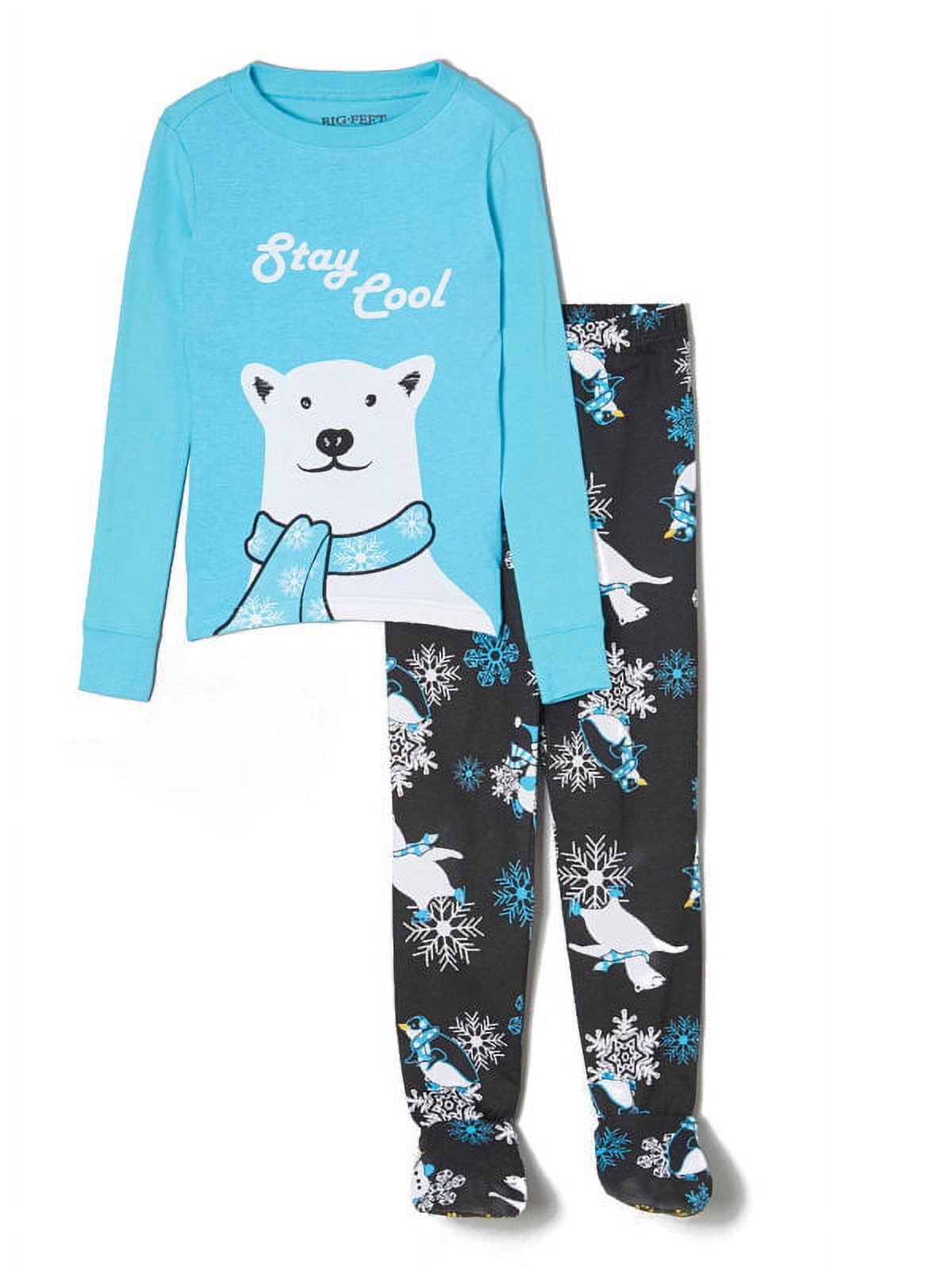 Big Feet PJs 2 Piece Blue Footed Pajamas
