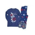 thumbnail image 1 of Big Feet PJs 2 Piece Footed Pajamas with Sports Balls on Navy, All Out - Game On, 1 of 2