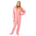 thumbnail image 1 of Big Feet Pajama's Pink Micro-polar Fleece Adult Footed Pajamas Sleeper NO Drop Seat, 1 of 5