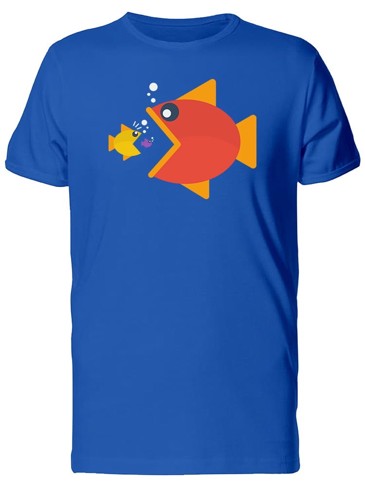 Big Fish Eat Little Fish T-Shirt Men -Image by Shutterstock, Male ...