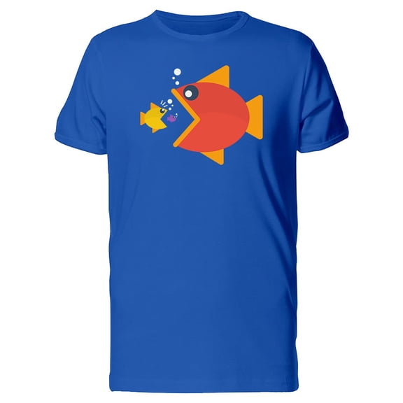 Big Fish Eat Little Fish T-Shirt Men -Image by Shutterstock, Male Small
