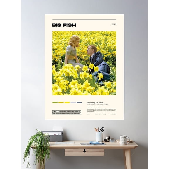 Big Fish Poster Wall Art, Modern Wall Decor For Living Room Bedroom, 8x12 UNFRAMED