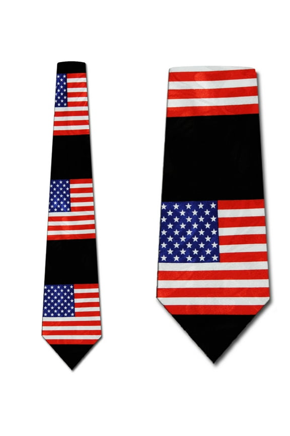 Big Flags Patriotic Necktie Mens Tie by Tieguys