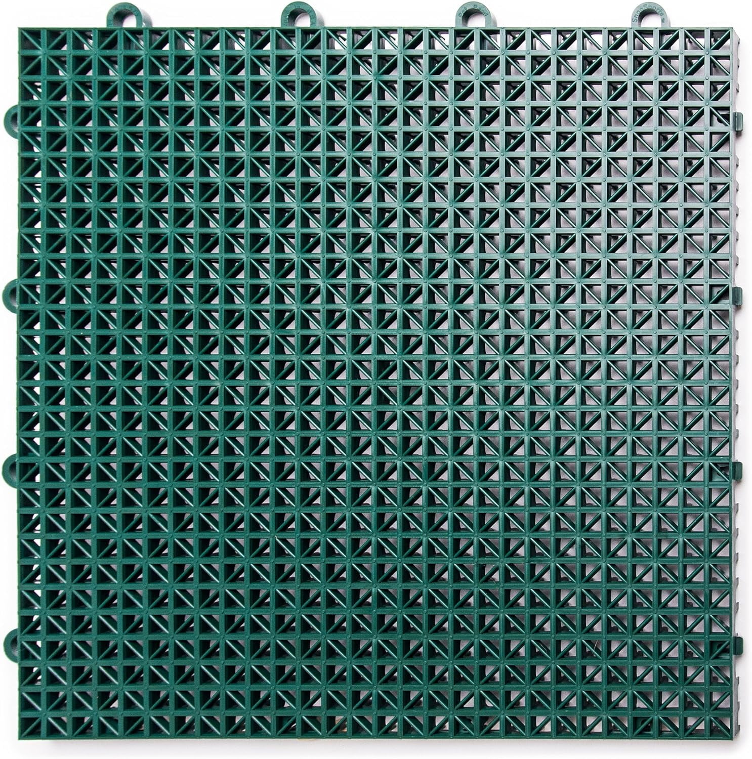 12" x 12" Green Plastic Interlocking Deck Tile (40-Pack)