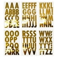thumbnail image 1 of Big Font Alphabet Letter Stickers, Caps, 3-inch, 82-piece, Metallic Gold, 1 of 2