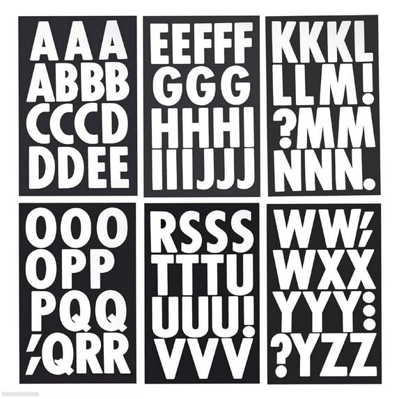 Big Font Alphabet Letter Stickers, Caps, 3-inch, 82-piece, Glossy White