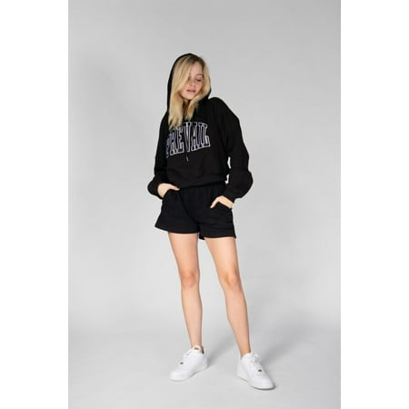 “Big Font” oversized Cropped Hoodie