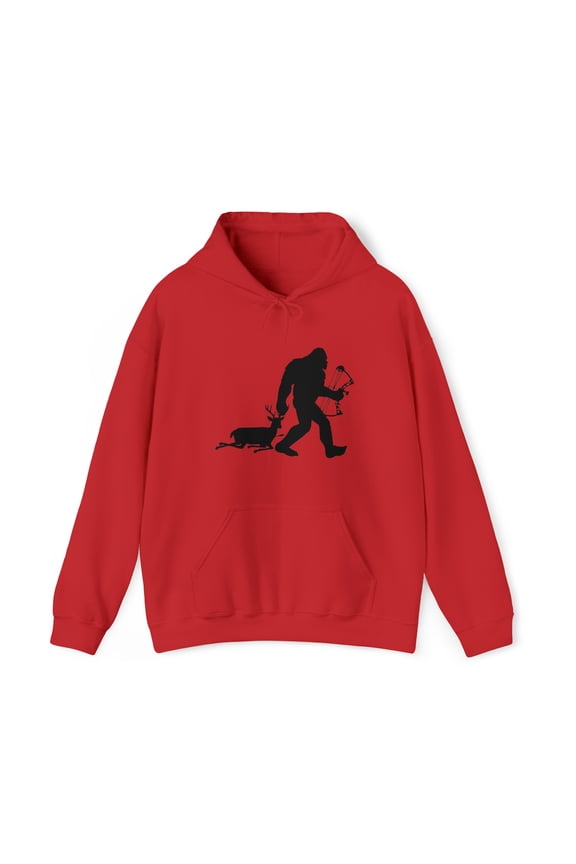 Big Foot Deer Bow Hunting Hooded Sweatshirt