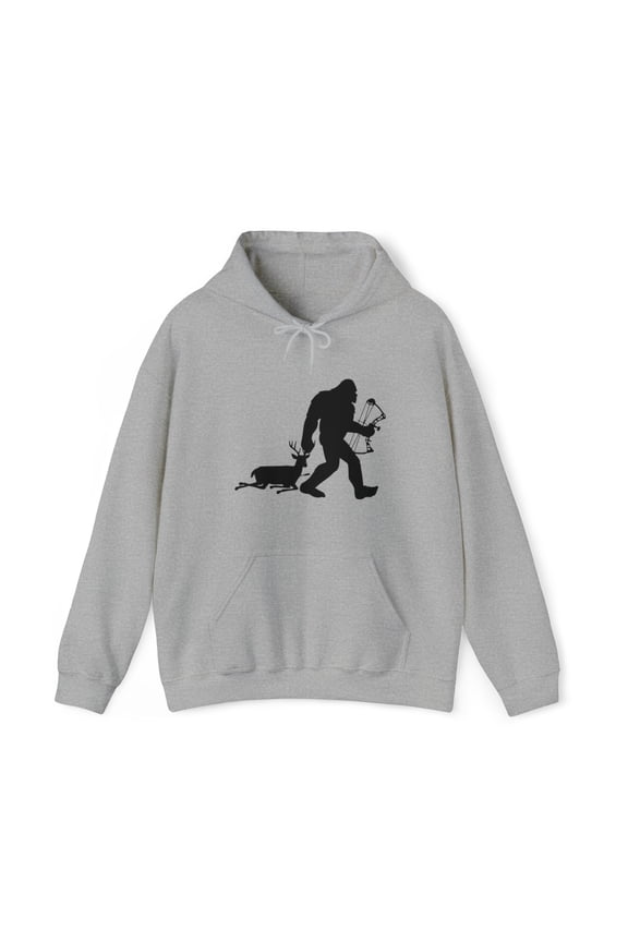Big Foot Deer Bow Hunting Hooded Sweatshirt