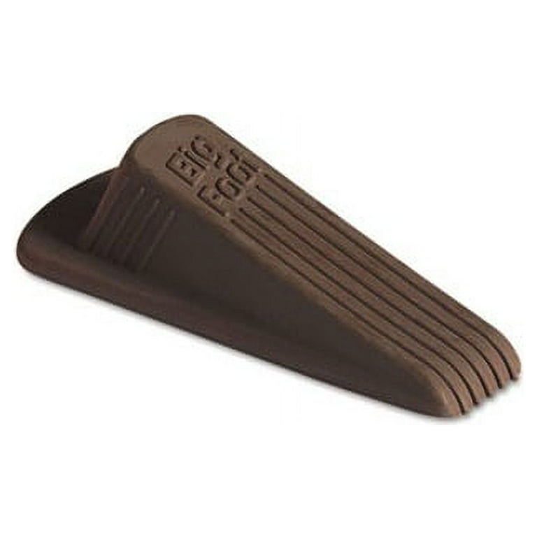 Big Foot Doorstop, No Slip Rubber Wedge, 2.25w x 4.75d x 1.25h, Brown Big Foot Doorstop, No Slip Rubber Wedge, 2.25w x 4.75d x 1.25h, Brown