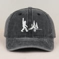 thumbnail image 1 of Big Foot Embroidered Washed Baseball Cap Featuring the American Flag for Men and Women, 1 of 15