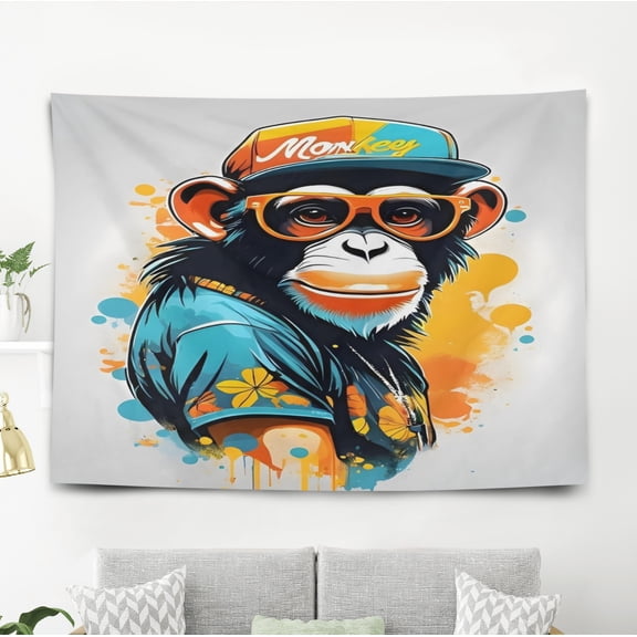 Big Foot Pattern Wall Hanging 50*60 Inches High-Quality Peach Skin Velvet Material Classic And Charming