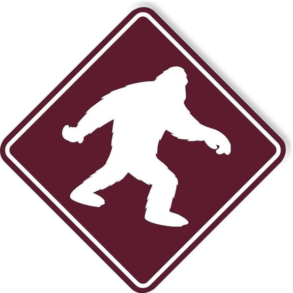 Big Foot Xing Diamond Aluminum Composite Sign, 8.5"x10"