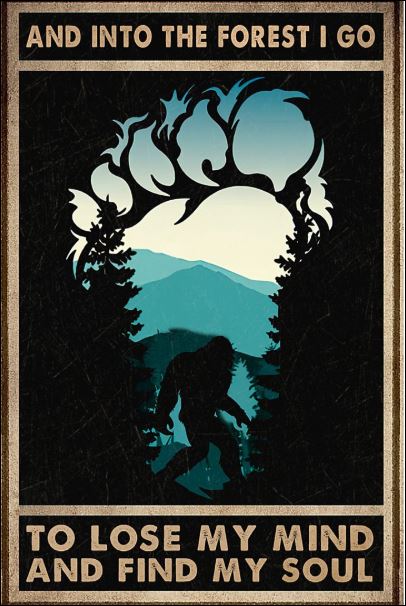 Poster In Metallo I Go Lose My Mind And Find My Soul – Gatto – Inga In The Forest – 20x30 Cm