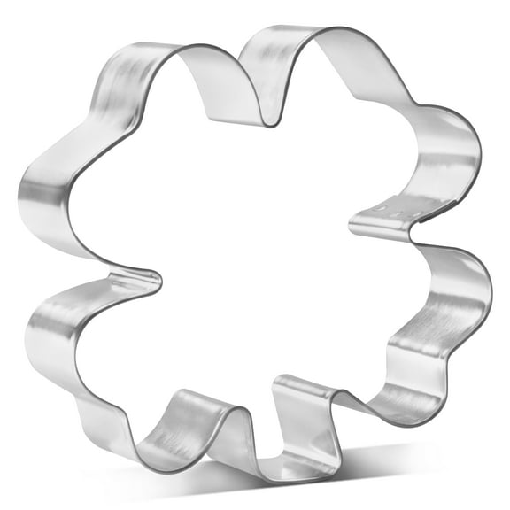 Big Four Leaf Clover Cookie Cutter 3.75 in B1619 - Foose Cookie Cutters - USA Tin Plated Steel