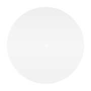 Big Fudge Acrylic Turntable Mat - Static & Vibration Reducing Record Player Slipmat - Vinyl Accessories for Better Grip - Fits All 12" Platter - White