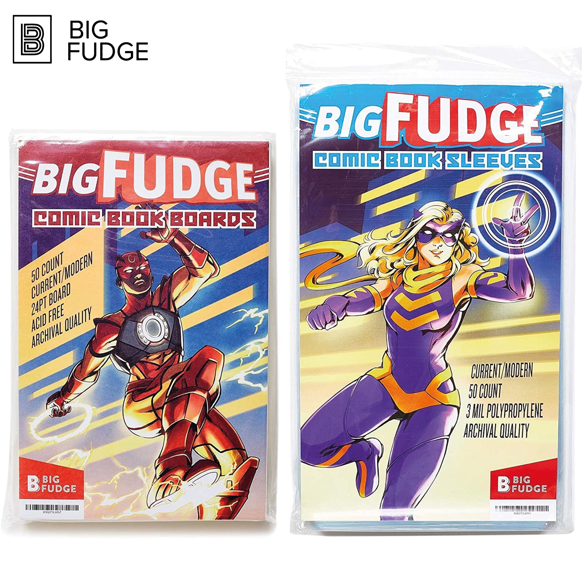 BIG FUDGE Comic Book Bags and Backing Boards - Comics Cover Plastic  Protector Sleeves and Acid Free Board - 7.25” x 10.5 Sleeve Bag and 6.87”  x 10.5” Board - Comic Books Supplies - Yahoo Shopping