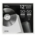 thumbnail image 1 of Big Fudge 12-Inch Vinyl Record Sleeves Bundle 100 Pack – 50 Anti-Static Acid-Free Rice Paper Inner Sleeves & 50 High-Density Polypropylene Outer Covers, 1 of 7