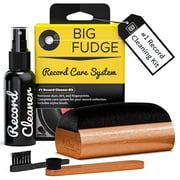 Big Fudge Vinyl Record Electronic Cleaning Kit with Velvet Brush, Cleaning Liquid, Stylus Brush, and Pouch