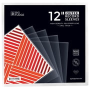 Big Fudge Vinyl Record Outer Sleeves - 100x Crystal Clear LP Album Covers in High-Density Polypropylene