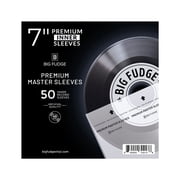 Big Fudge 7-Inch Vinyl Record Premium Inner Sleeves   Clear 3-Layer Anti-Static Rice Paper Album Covers   Acid-Free Protective Record Sleeves White, 50 Pack