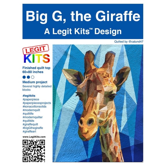 Big G, the Giraffe Foundation Quilt Pattern by Legit Kits