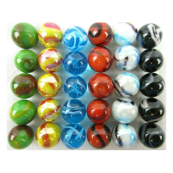 Big Game ~30 Deluxe Replacement (with Drawstring Storage Bag) Solid Glass Aggravation Wahoo Dirty Chinese Checker Game 16mm (5/8")