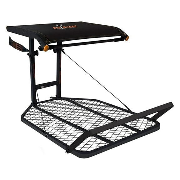 Big Game Captain Hang-On Treestand, Lightweight Steel Construction with 14 x 8 in. -Back Flex-Tek Seat, 300 lbs Weight Rating