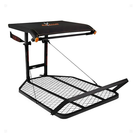 Big Game Captain Hang-On Treestand, Lightweight Steel Construction with 14 x 8 in. -Back Flex-Tek Seat, 300 lbs Weight Rating