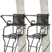 Big Game Hunter Ladder Tree Stand 20.5 in Adjustable Support Bar Stainless Steel, 2 Pack