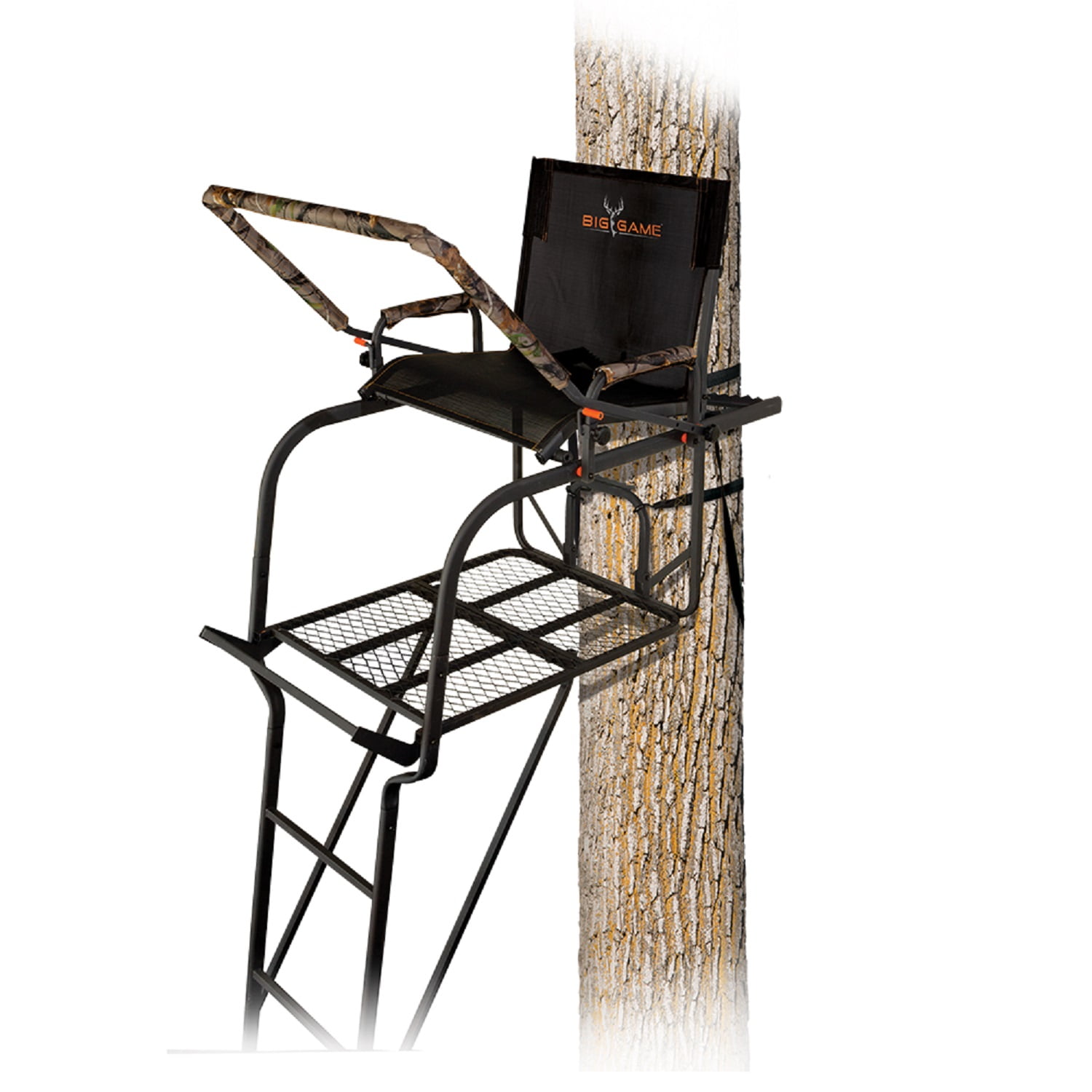 Guide Gear 16 Swivel Ladder Tree Stand with Deer Support Bar Climbing Seat and Climber Walmart