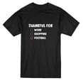 thumbnail image 1 of Big Game Thankful For Sports List Graphic Men Black T-Shirt, Male Large, 1 of 2