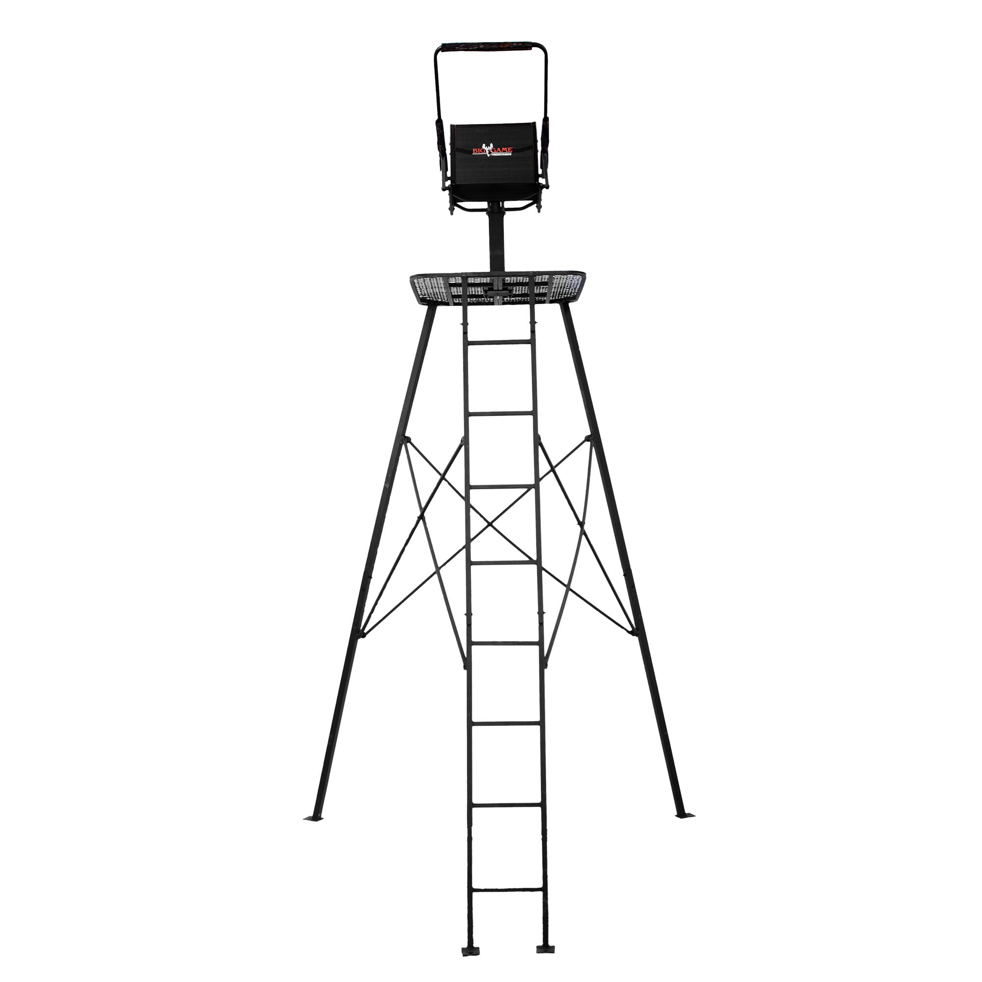 Big Game The Defender Tripod Stand, Deer Hunting Ladder w/ Rotating Seat