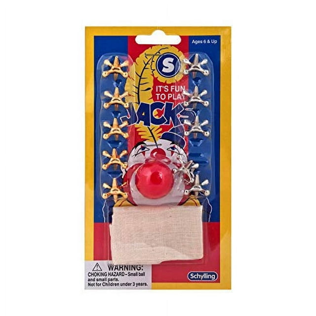 Big Game Toys10 Metal Jacks & Ball Jax in Cloth Bag/Pouch Retro Game