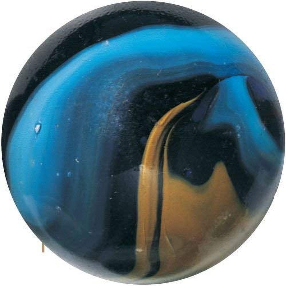 Big Game Toys~1X Dragonfly Mammoth Marble (42mm) 1 5/8" Translucent Transparent Cobalt Blue/Orange Glass Ball Large Huge Blue Yellow Clear Shooter Swirl