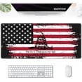thumbnail image 1 of Big Gaming Mouse Pad, Extended 35.4" X 15.75" in Desk Pad for Keyboard and Mouse, Computer Keyboard Mouse Mat 3mm Thick XXL Rubber Mousepad for Laptop Gamer, Snake American Flag, 1 of 6