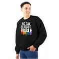 thumbnail image 1 of Big Gay Bearded Funcle Uncle Rainbow Men's Crewneck Sweatshirt Brisco Brands X, 1 of 6