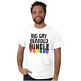 thumbnail image 1 of Big Gay Bearded Funcle Uncle Rainbow Men's Graphic T Shirt Tees Brisco Brands X, 1 of 6