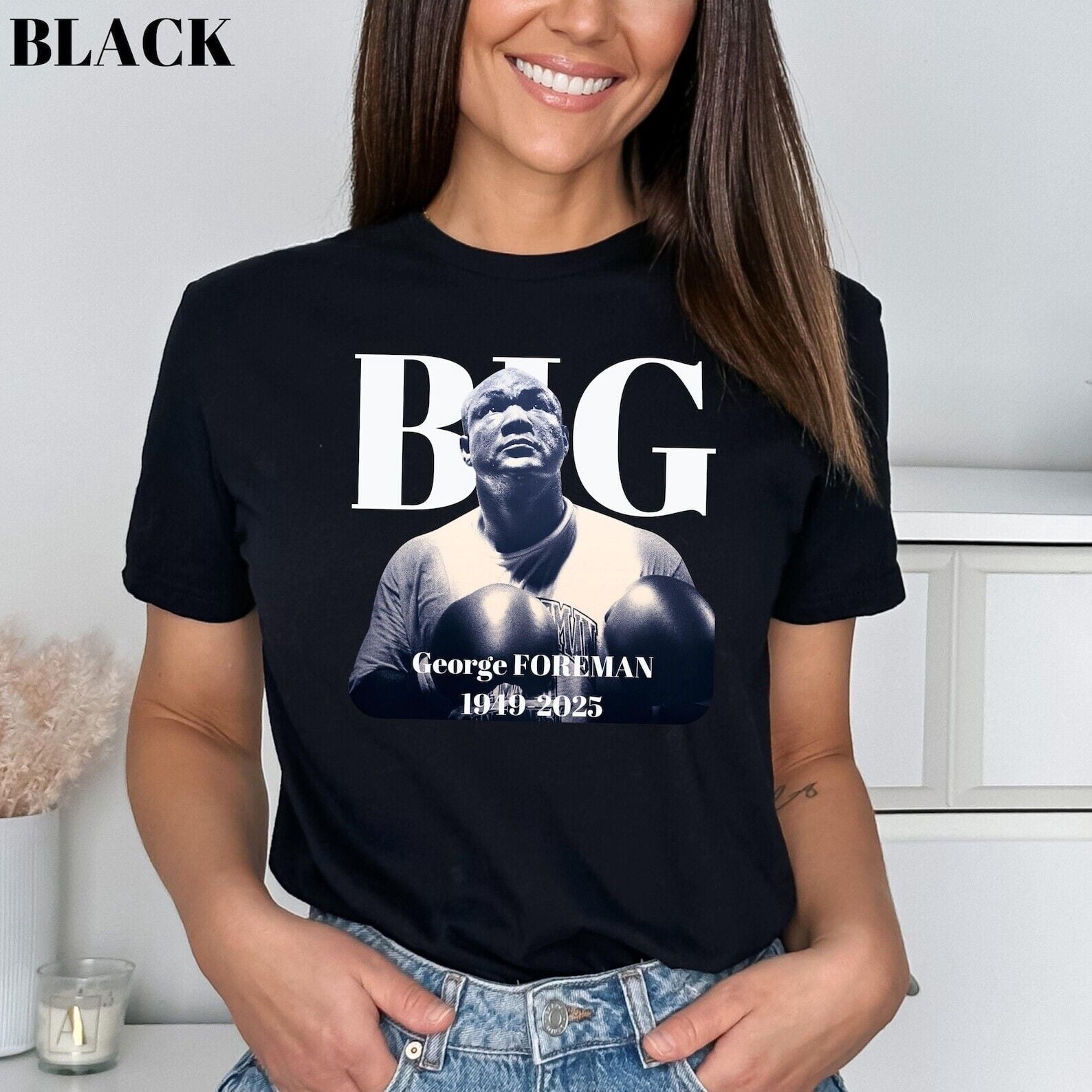 George Foreman Rip Mug Big George Foreman RIP Champion Shirt Boxing Tribute Gift for Fans S ...