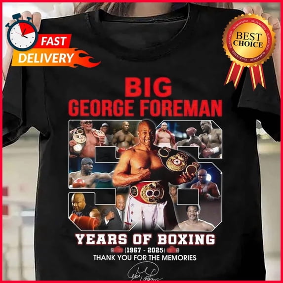 Big George Foreman Years Of Boxing 1967 2025 T-Shirt