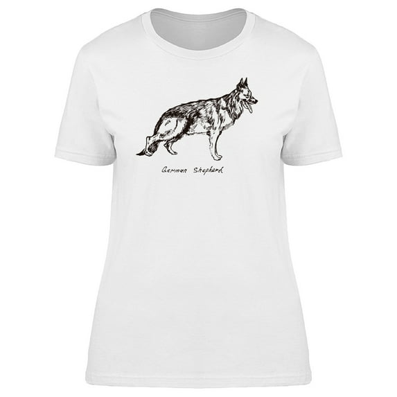 Big German Shepherd Silhouette T-Shirt Men -Image by Shutterstock, Male Medium