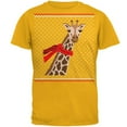 thumbnail image 1 of Big Giraffe Scarf Ugly Christmas Sweater Mens T Shirt, 1 of 1