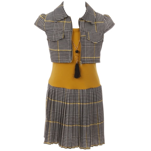 Big Girl 3 Pieces Tank Top Dress Jacket Graduation Flower Girl Dress USA Mustard 12 JKS 2138 BNY Corner