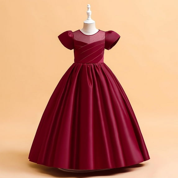 Big Girl Clothes Flower Girl Dresses for Girls 10-12 Poffy No Strap Girls' Casual Dresses Tiered Casual Party Sundress Party Dresses Birthday Dresses Summer Items Vestidos Plus Size