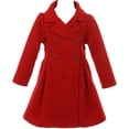 thumbnail image 1 of Big Girl Kids Flower Girls Winter Clothes Long Coat Outerwear USA Red 14 JKS 2049 BNY Corner, 1 of 4