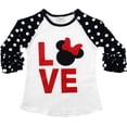 thumbnail image 1 of Big Girl Kids Polka Ruffle Sleeve Cotton T-Shirt Tee Shirt Top Black 7 2XL 300568 BNY Corner, 1 of 2