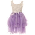 thumbnail image 1 of Big Girl Kids Sleeveless Floral Lace Tulle Summer Flower Girls Dress Lilac 8 3XL 900447 BNY Corner, 1 of 2