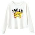 thumbnail image 1 of Big Girl'S Crewneck Long Sleeve Soft Sweatshirt Graphic Hoody Kids Cute Pullovers Top Girls Clothing White Size 8-9T, 1 of 3